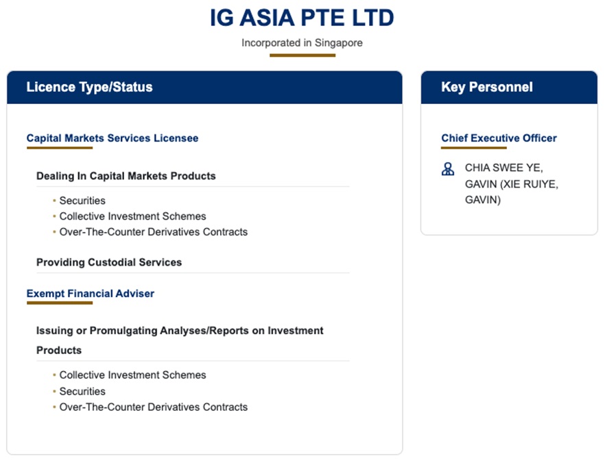 IG Asia Pte Ltd