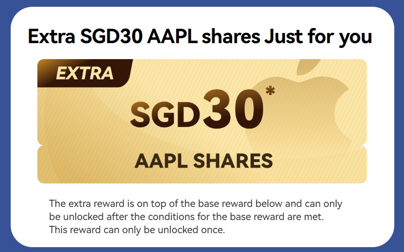 Beansprout X Webull extra SGD30 AAPL Shares Nov 25