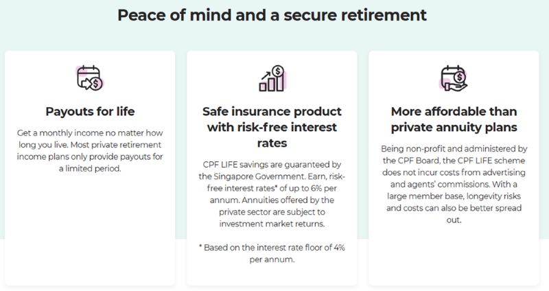 CPF LIFE payouts secure retirement income