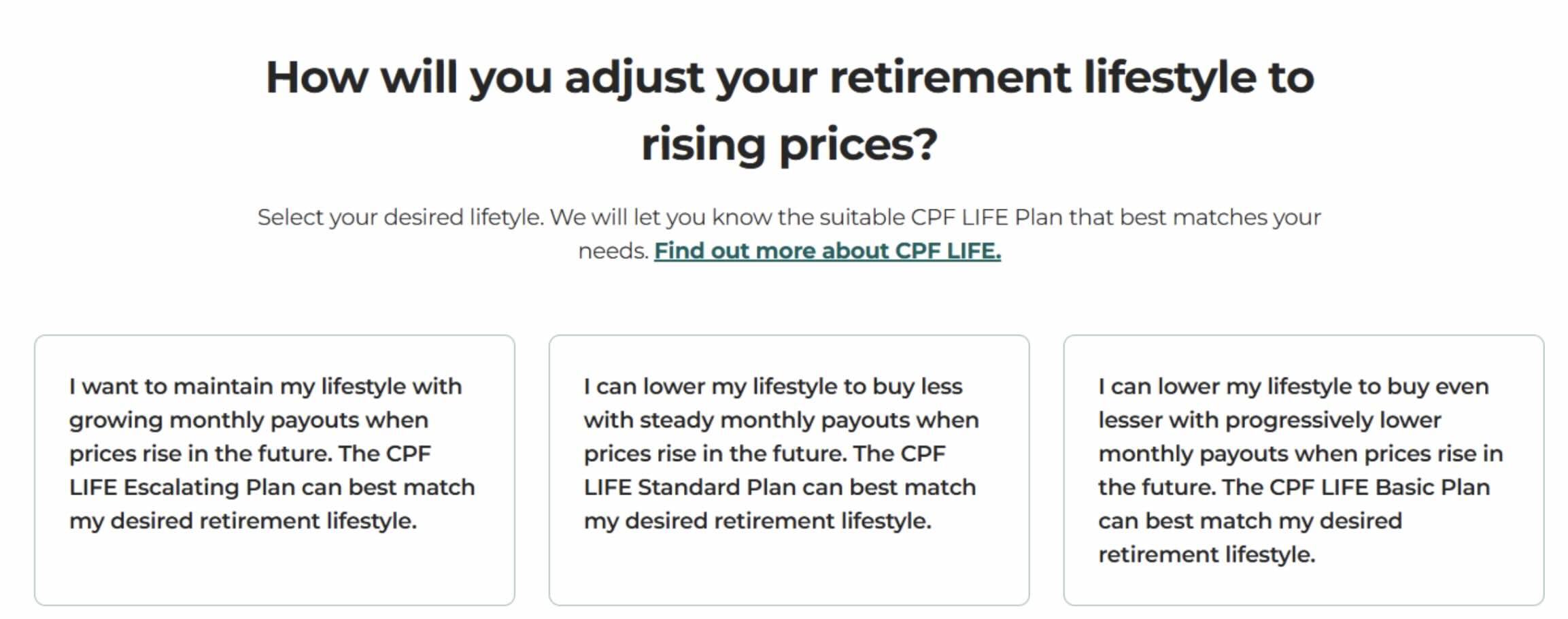 CPF Life Plans