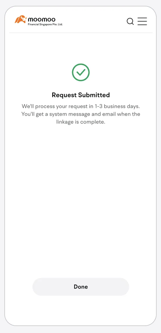 How to link CDP on moomoo step 5