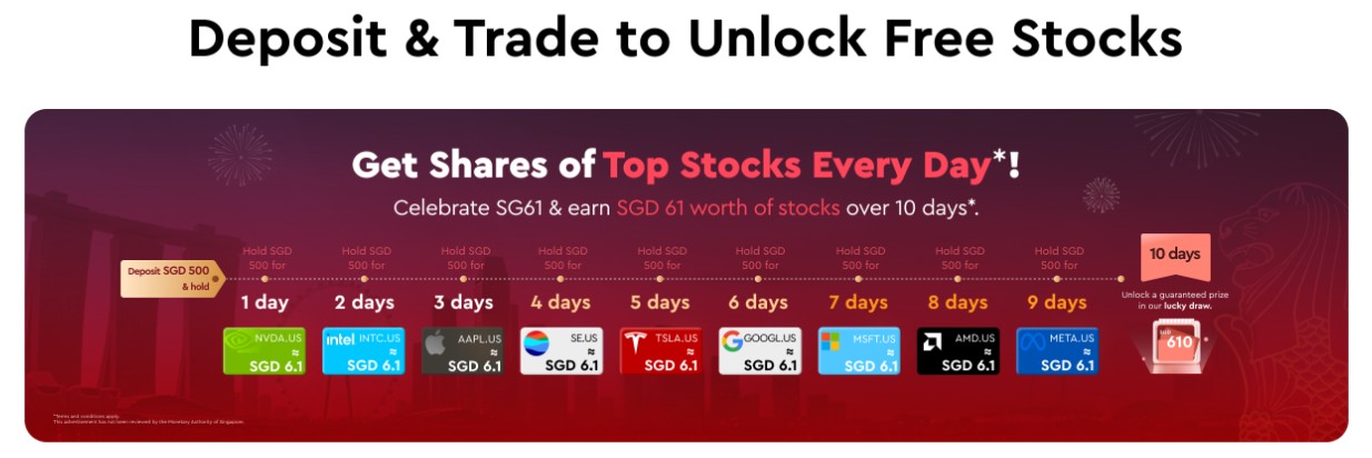 Longbridge SG61 promo- deposit and collect stocks