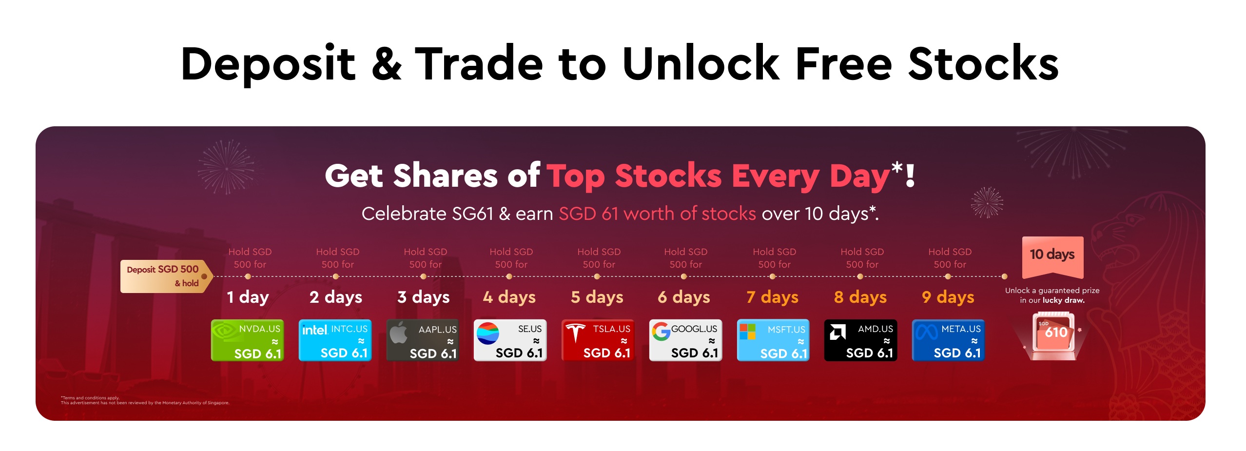 Longbridge SG61 promo- deposit and collect stocks