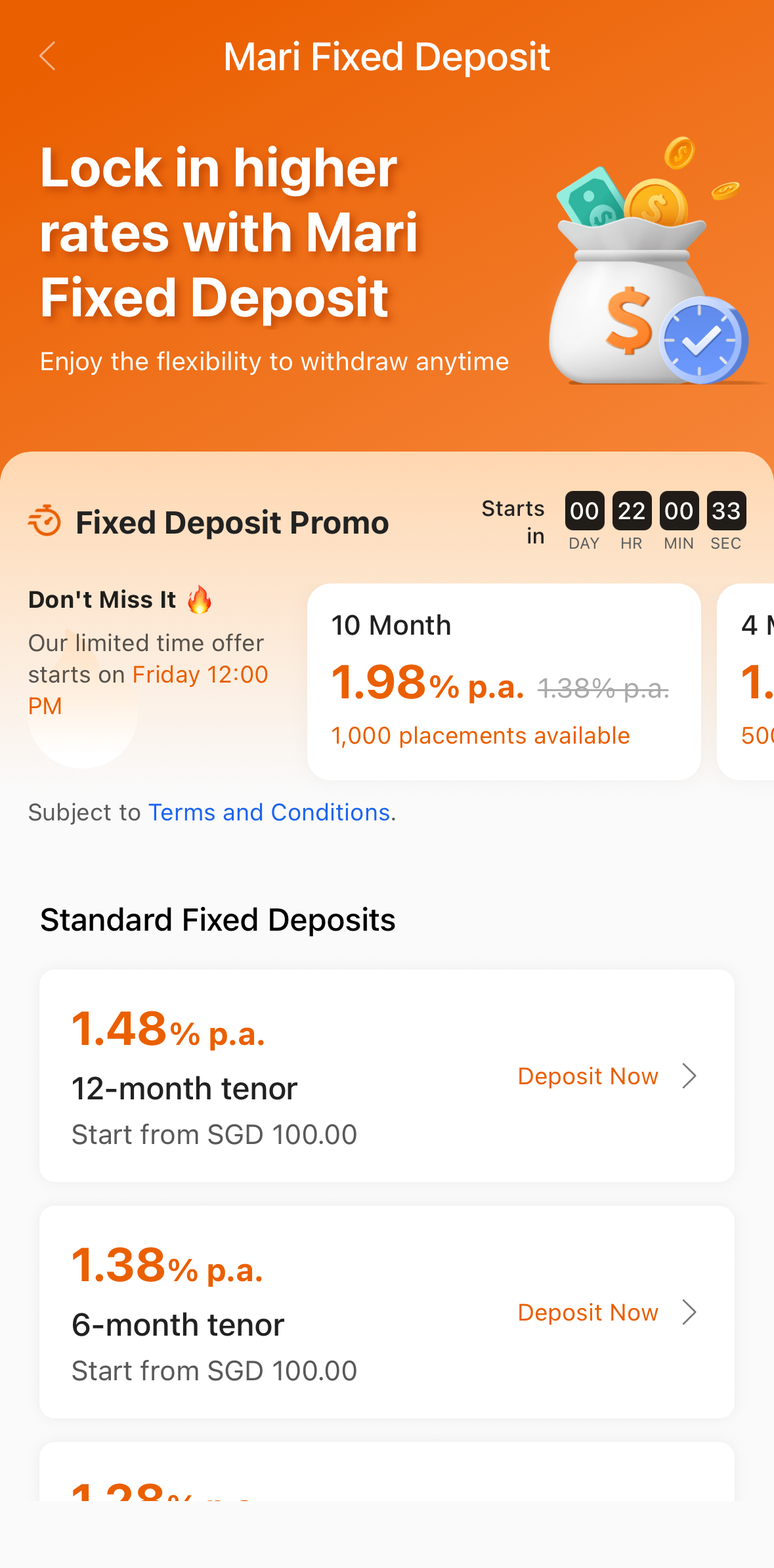 MariBank fixed deposit as of 1 October 2026