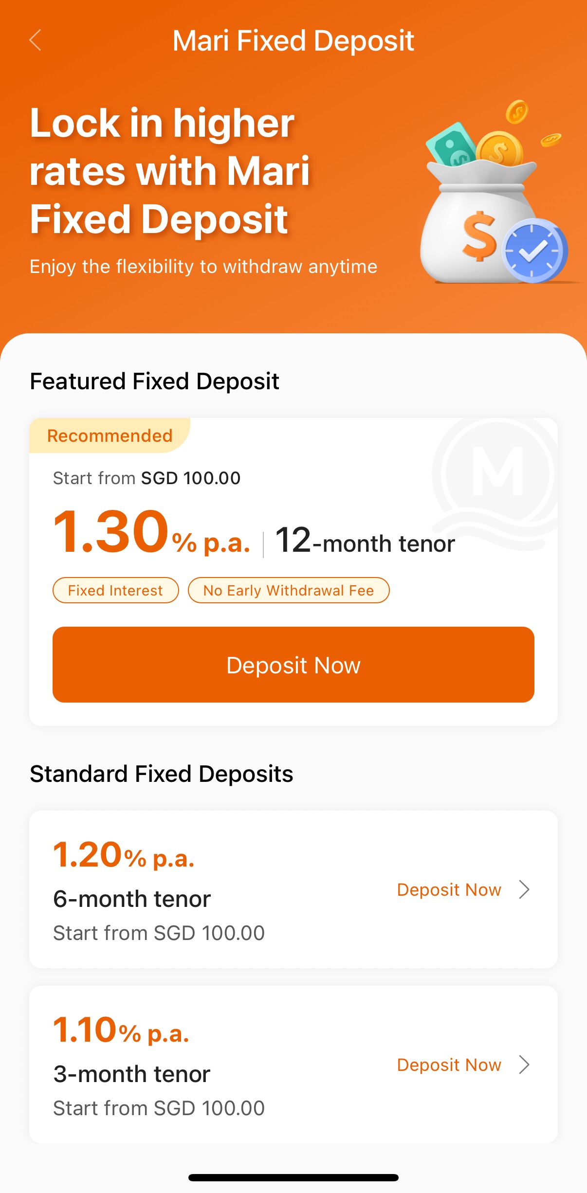 Maribank fixed deposit 3 August 2026