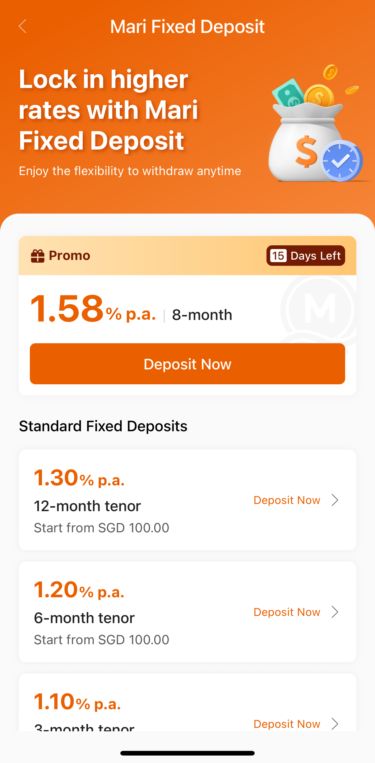 Maribank fixed deposit July 2026
