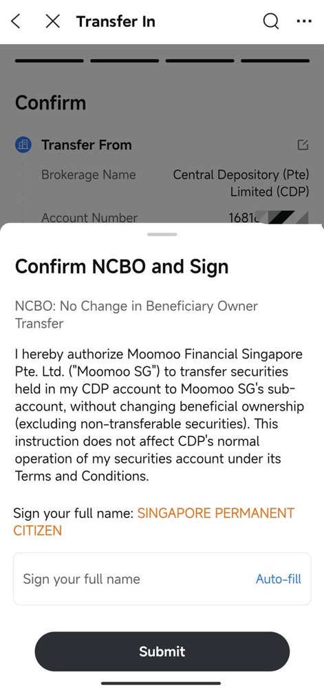 Moomoo app Enables NCBO Signing