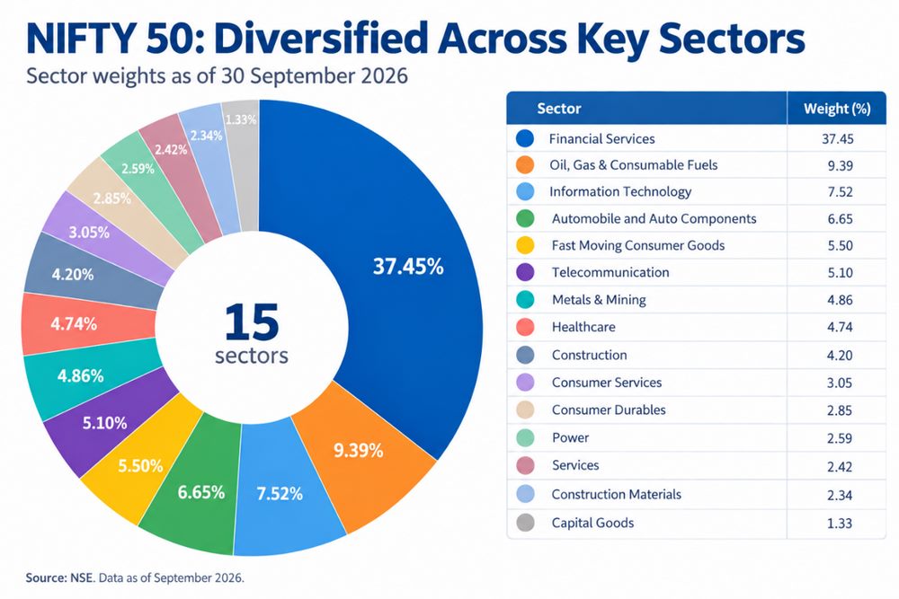Nifty 50 Sector Allocation Highlights Financial Dominance