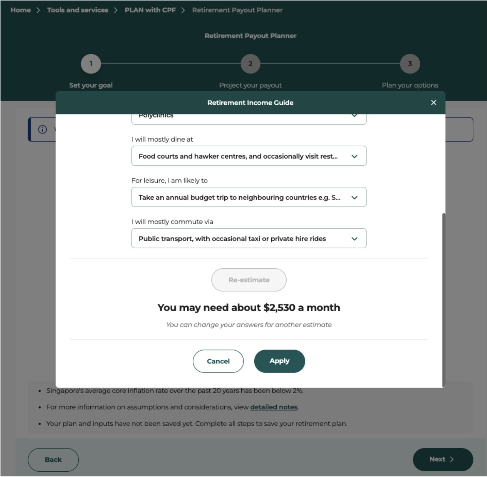 Retirement Income Guide questions