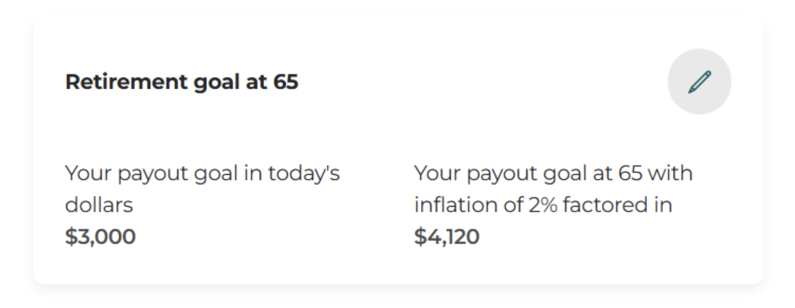 Set your payout goal