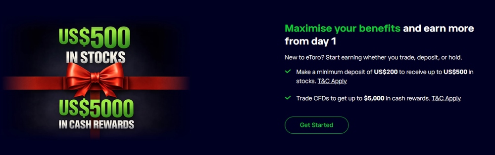 eToro Offers Rewards for New Investors