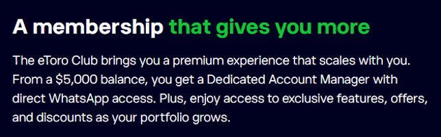 eToro Club Unlocks Premium Benefits