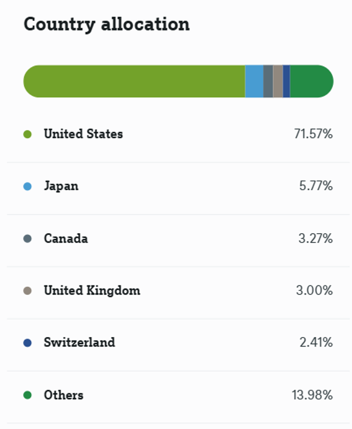 Country Allocation Favors US