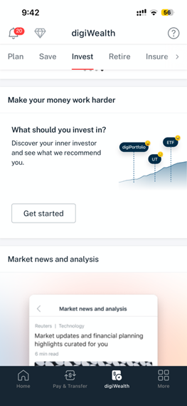 DBS digiWealth Personalised Investment Recommendations