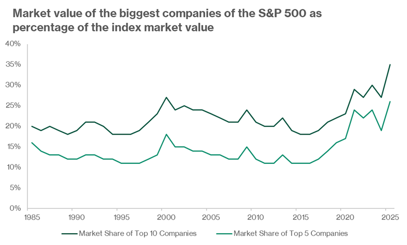 S&P 500 Concentration Hits Multi Decade High