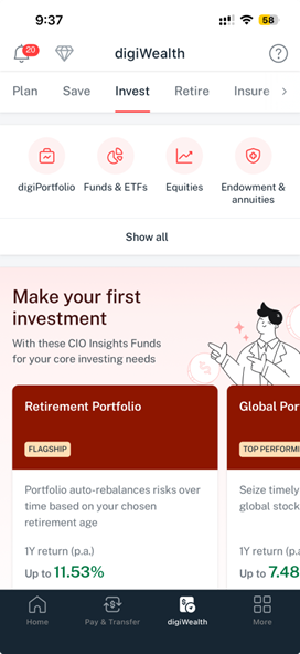 Invest Smarter with DBS digiWealth