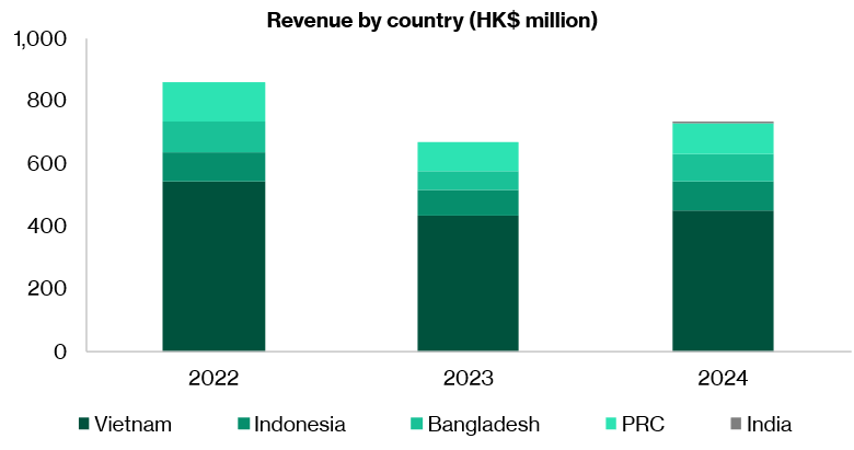 Infinity Development Holdings - Revenue by country