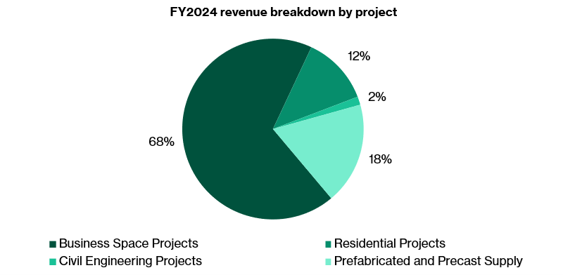 FY2024 revenue breakdown by project