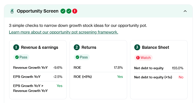 Sembcorp Industries Opportunity pot screen