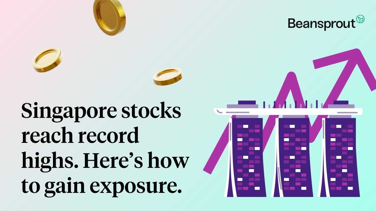 singapore blue chip stocks record high sti etf