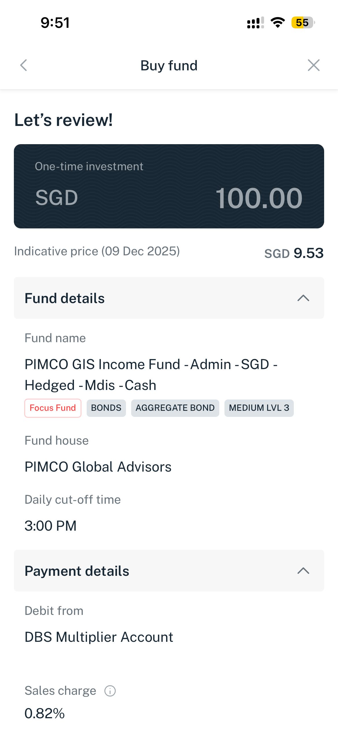 transfer funds seamlessly to invest using digibank